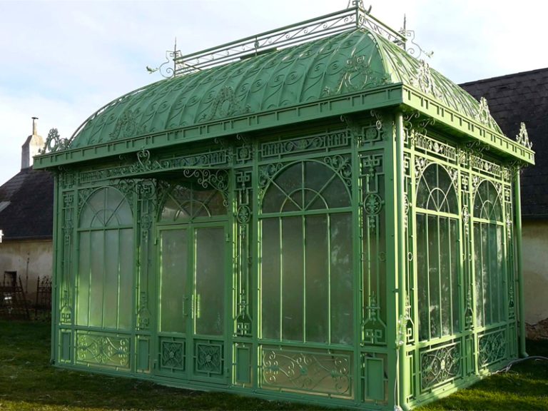 Yongsheng classical Victorian style steel glass greenhouse,  Victorian stained glass greenhouse